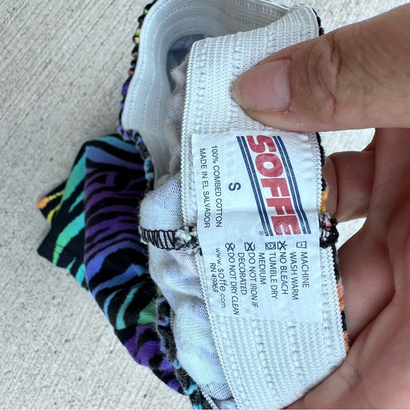 Soffe Multicolor Zebra Print Shorts - Picture 3 of 3